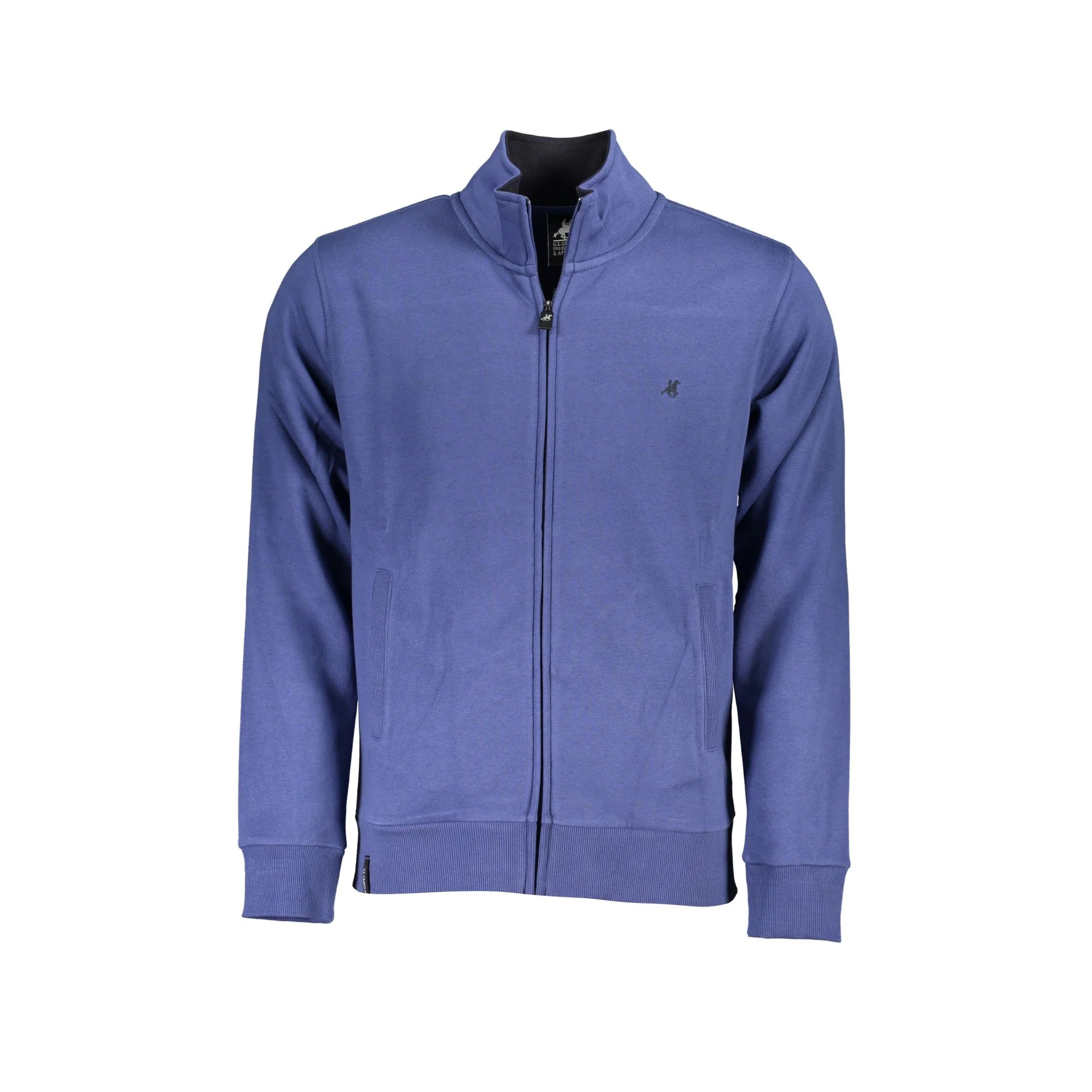 U.S. GRAND POLO FELPA CON ZIP UOMO BLU