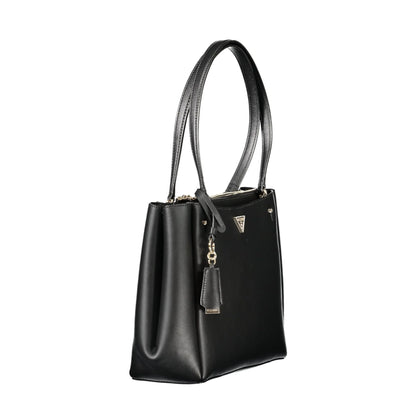 Guess Jeans Borsa a Spalla Donna Nera Logo Borse nero - vista 3