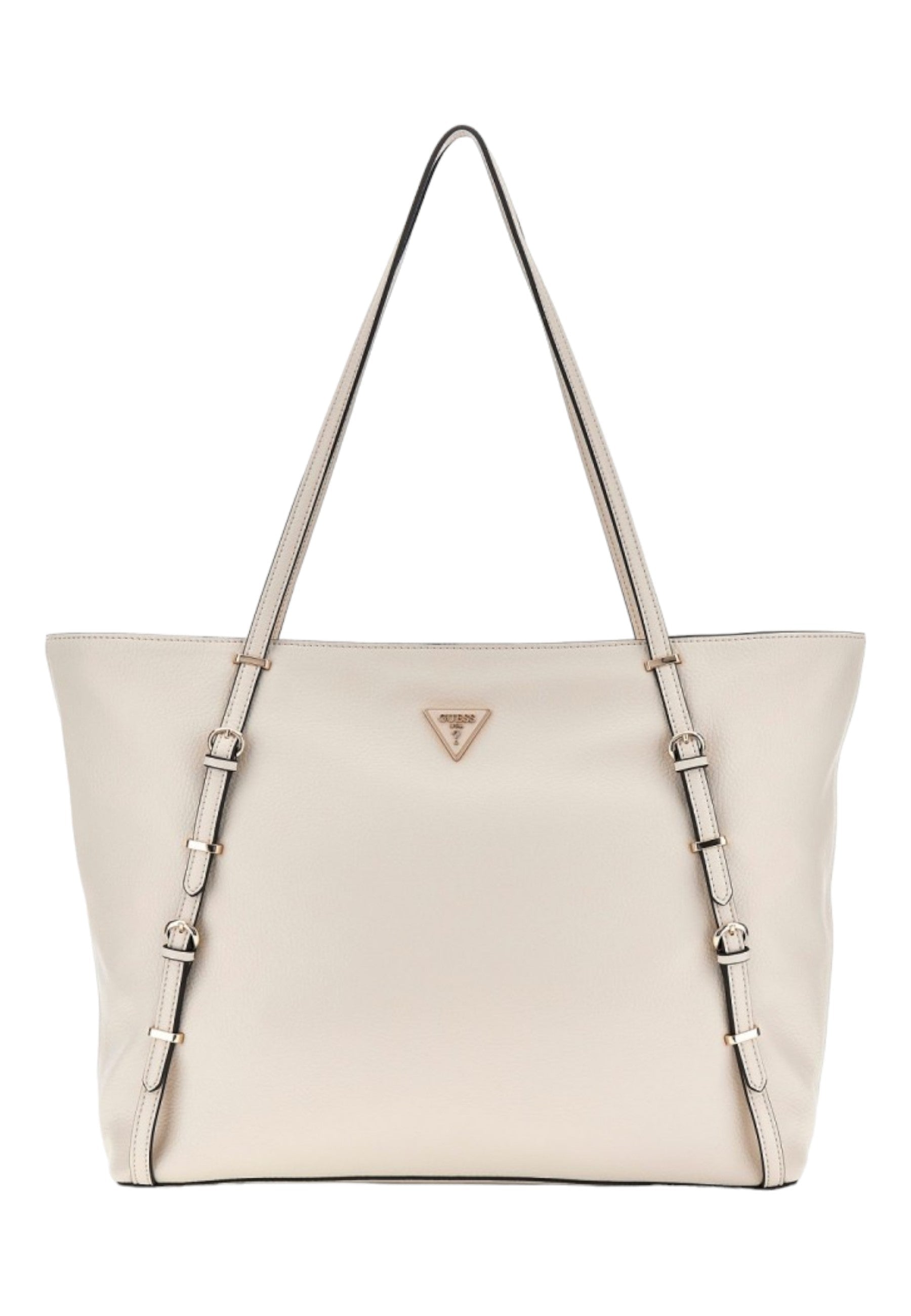 GUESS JEANS Borsa Donna a Spalla Beige Levia con Tasca Esterna