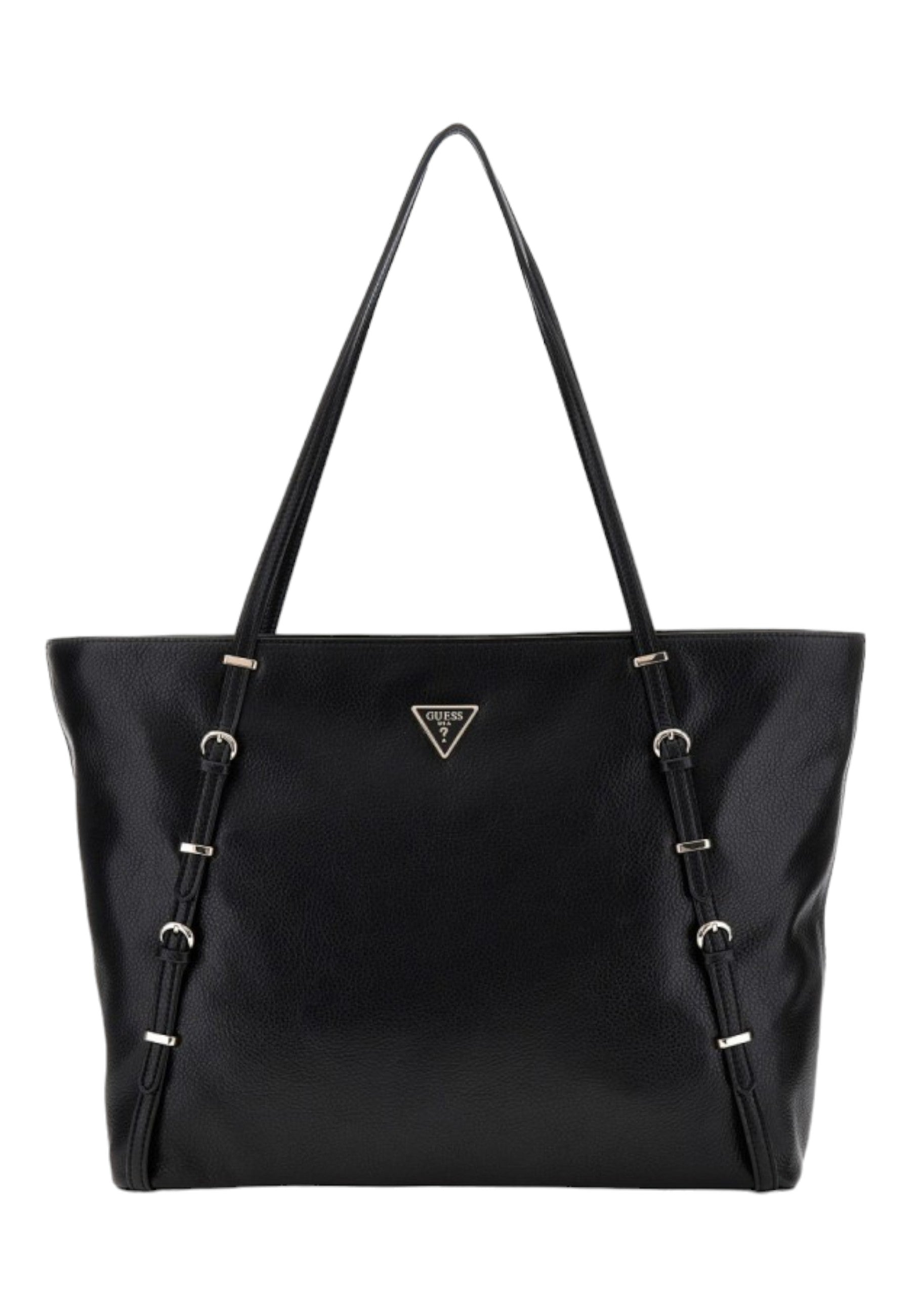 GUESS JEANS Borsa Donna a Spalla Nera Levia con Tasca Esterna