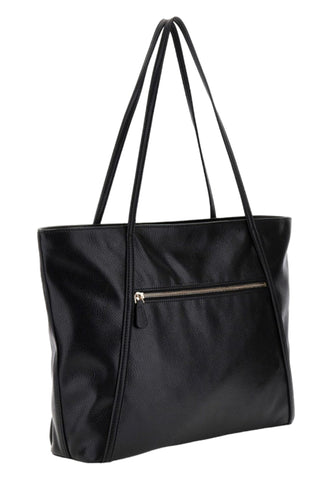GUESS JEANS Borsa Donna a Spalla Nera Levia con Tasca Esterna