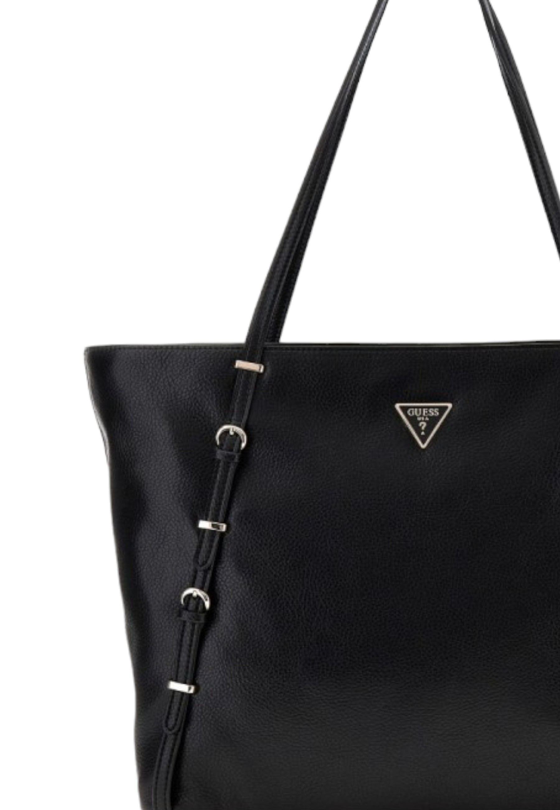 GUESS JEANS Borsa Donna a Spalla Nera Levia con Tasca Esterna
