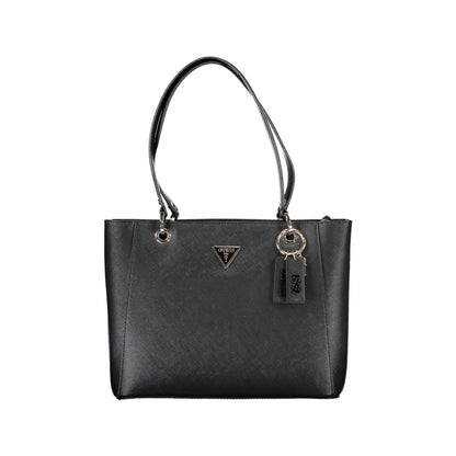 GUESS JEANS Borsa Donna Noelle Nera a Spalla con Dettagli a Contrasto Borse Nero - foto prodotto