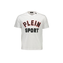 PLEIN SPORT T-Shirt Μανίκια Κοντά Ανδρική Λευκή Λογότυπο
