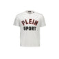 PLEIN SPORT T-Shirt Maniche Corte Uomo Bianca Logo Bianco - foto prodotto