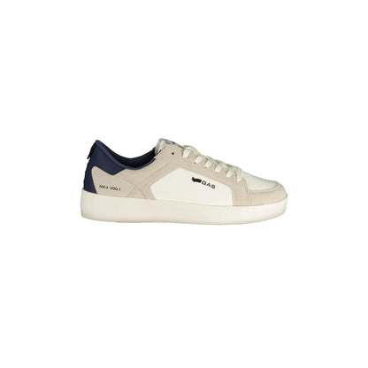 Gas Sneakers Uomo Bianche Lacci Plantare Removibile Logo Bianco - foto prodotto