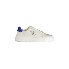 CALVIN KLEIN Scarpe Sneakers Uomo Bianche con Dettagli a Contrasto