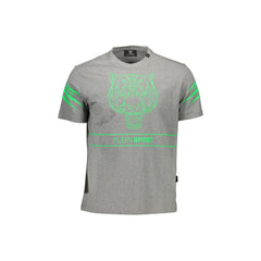 Plein Sport T-Shirt Μανίκια Κοντά Άνδρας Γκρι Εκτύπωση