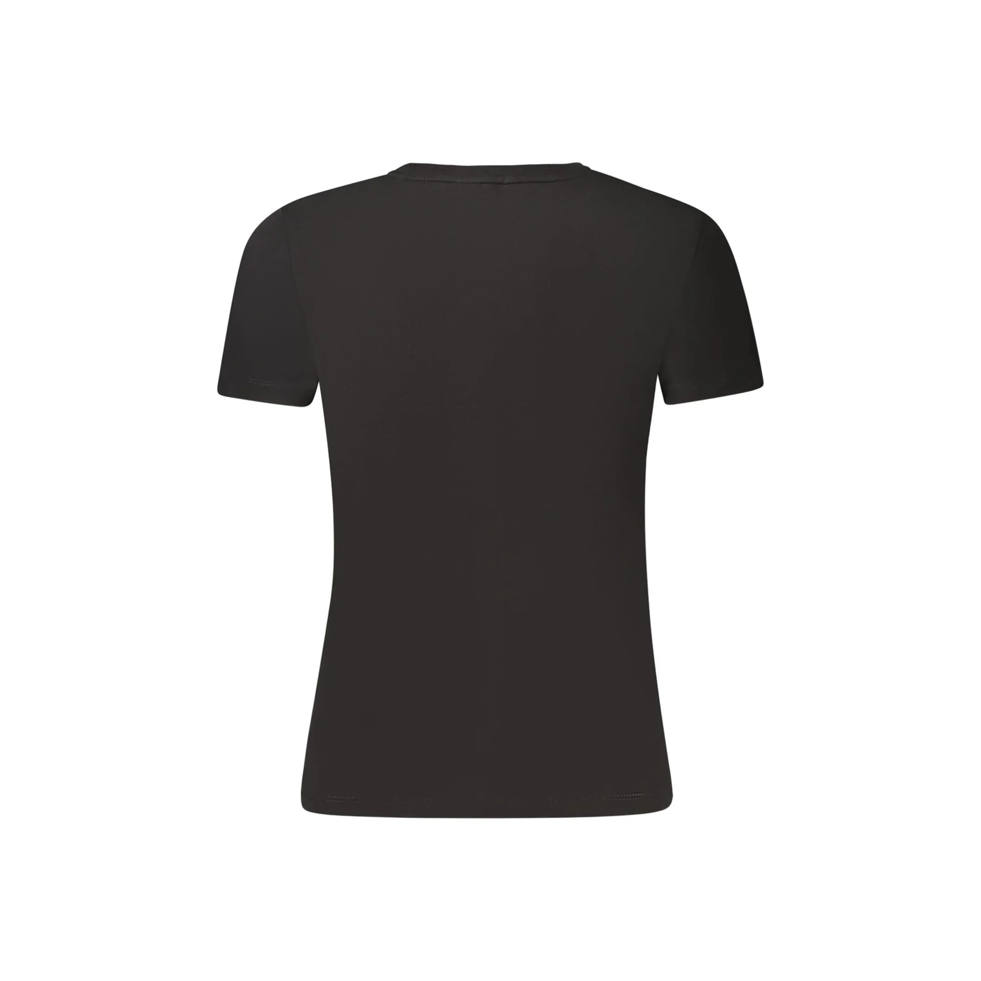 GUESS JEANS T-SHIRT MANICHE CORTE DONNA NERO