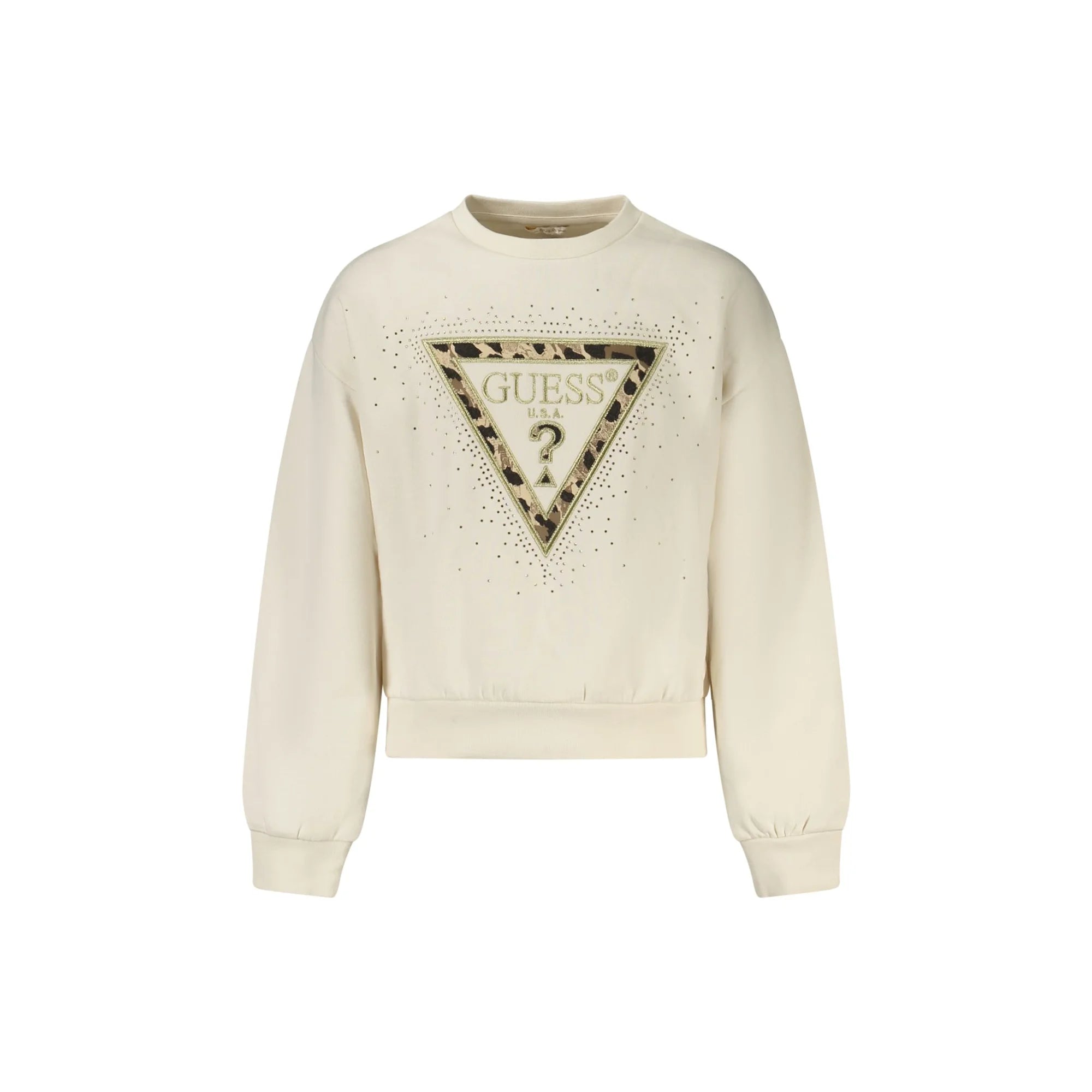 GUESS JEANS FELPA SENZA ZIP BAMBINA BIANCO