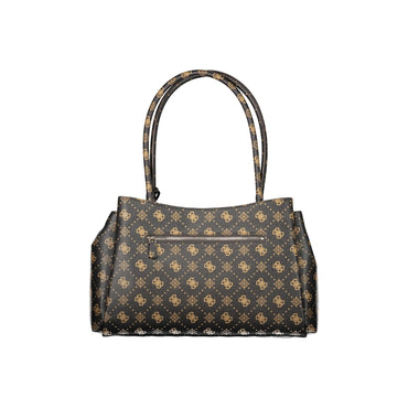 Guess Jeans Borsa a Spalla Donna Marroni Stampa Logo Borse - vista 2