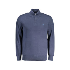 Timberland Maglia Uomo Blu Mezza Zip Ricamo
