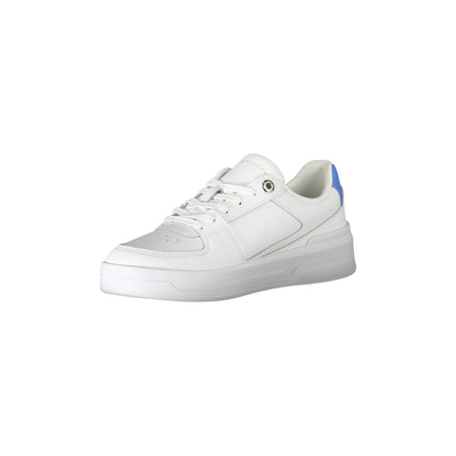 TOMMY HILFIGER Scarpe Sneakers Donna Bianche con Lacci e Logo bianco - vista 3