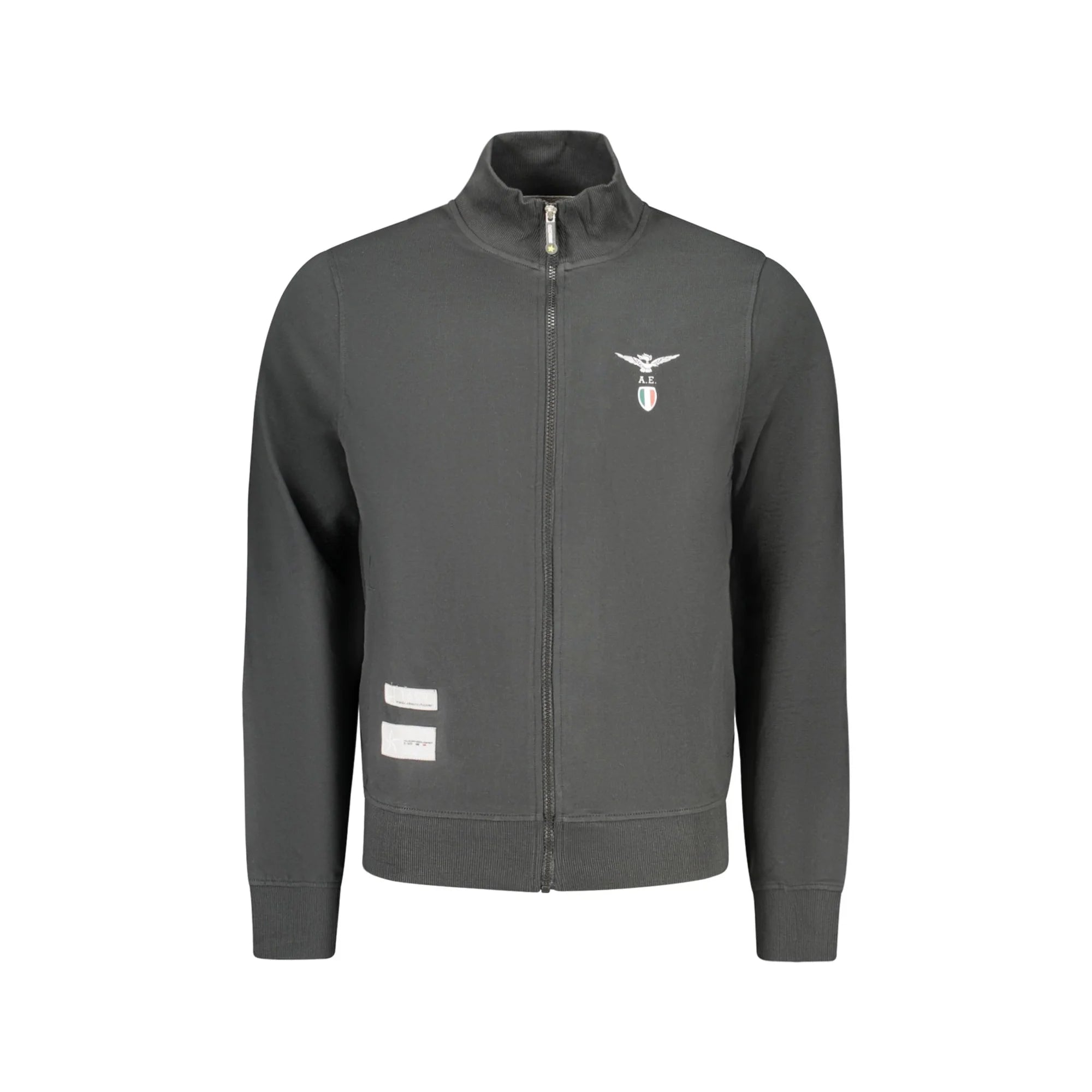 ACCADEMIA MILITARE FELPA CON ZIP UOMO NERO