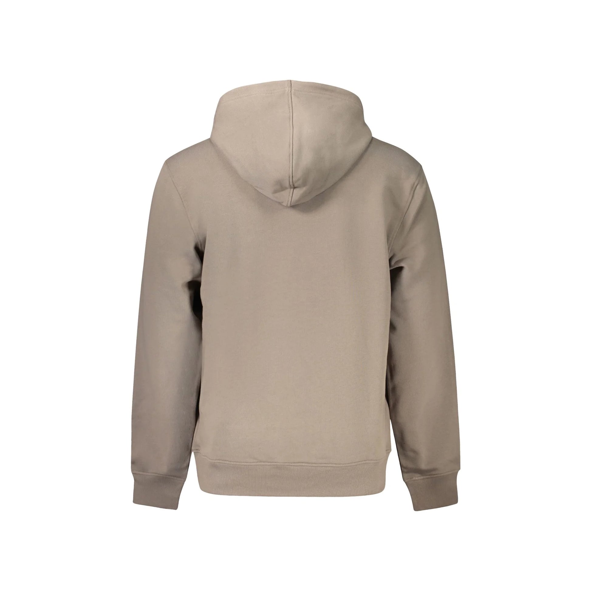 Calvin Klein Felpa Uomo Marrone Cappuccio Garzata Tascone Stampa Felpe - vista 2
