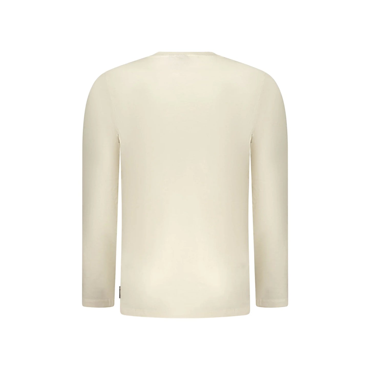 U.S. Grand T-Shirt Uomo Beige Maniche Lunghe Girocollo Ricamo Logo - vista 2