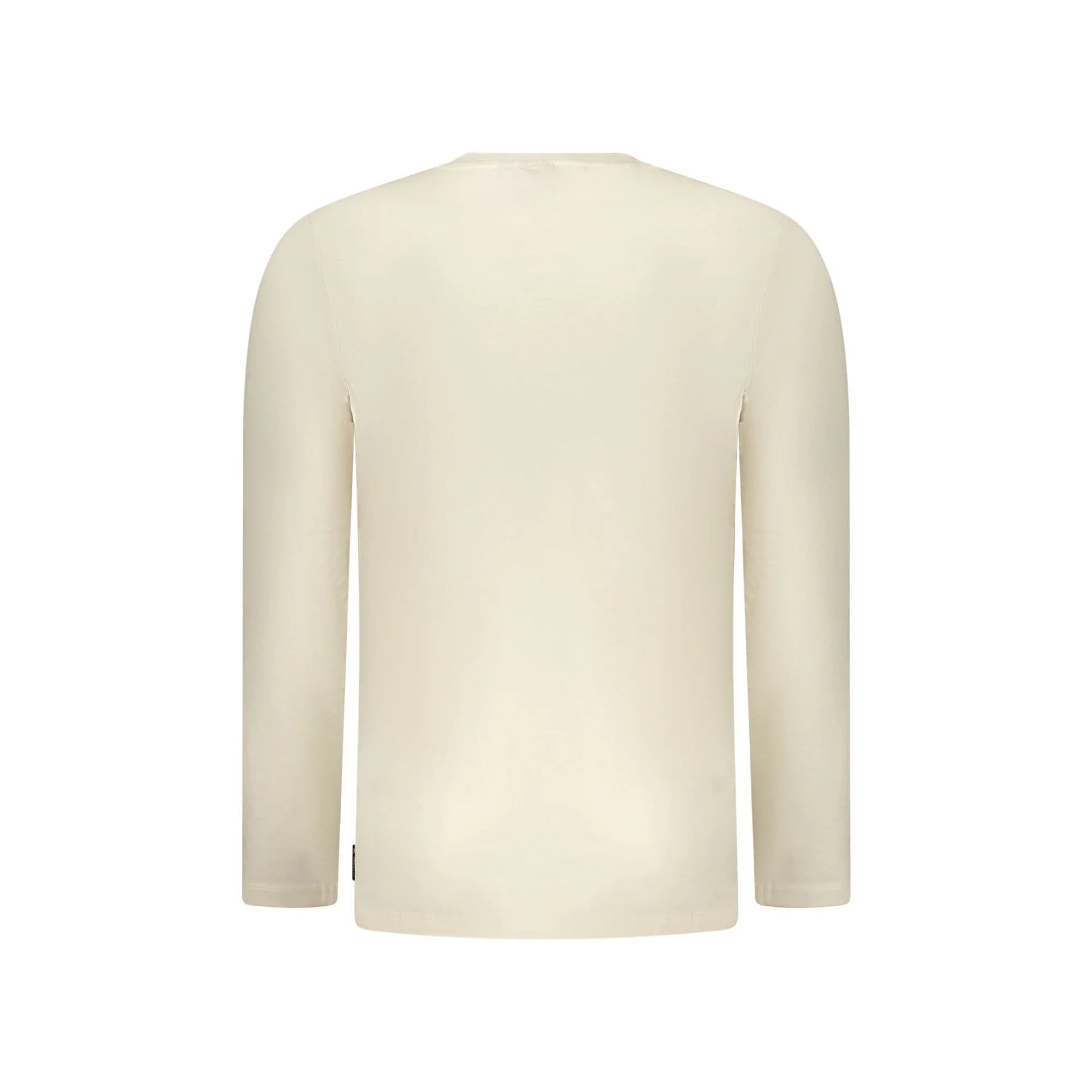 U.S. Grand T-Shirt Uomo Beige Maniche Lunghe Girocollo Ricamo Logo - vista 2