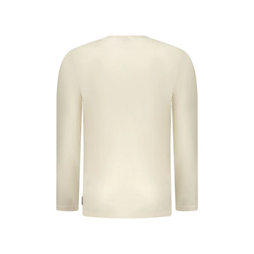 U.S. Grand T-Shirt Uomo Beige Maniche Lunghe Girocollo Ricamo Logo - vista 2