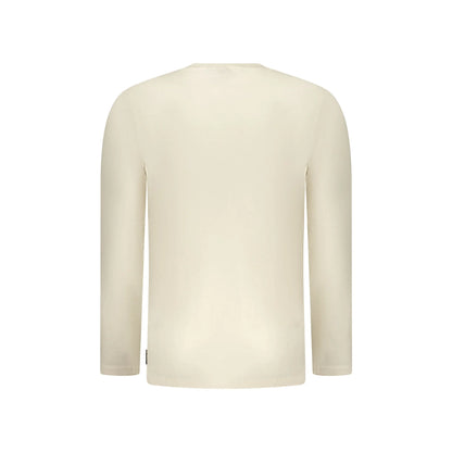 U.S. Grand T-Shirt Uomo Beige Maniche Lunghe Girocollo Ricamo Logo - vista 2