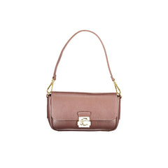 Coccinelle Umhängetasche echtes Leder Damen Braun mit Logo