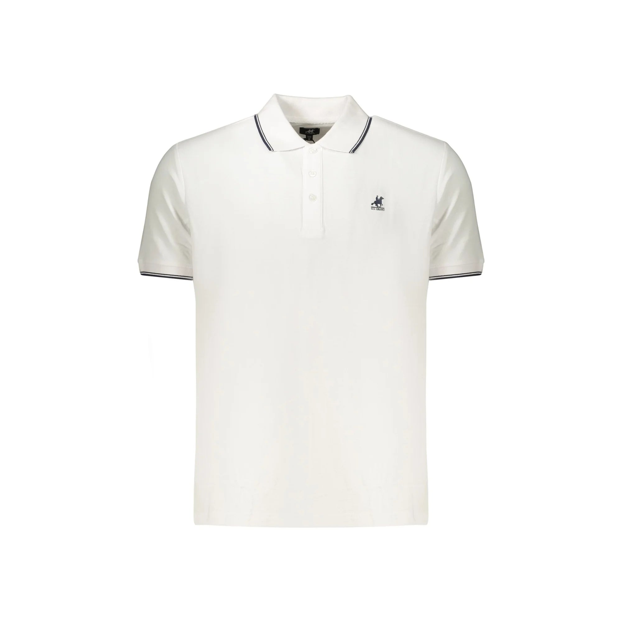 U.S. GRAND POLO MANICHE CORTE UOMO BIANCO
