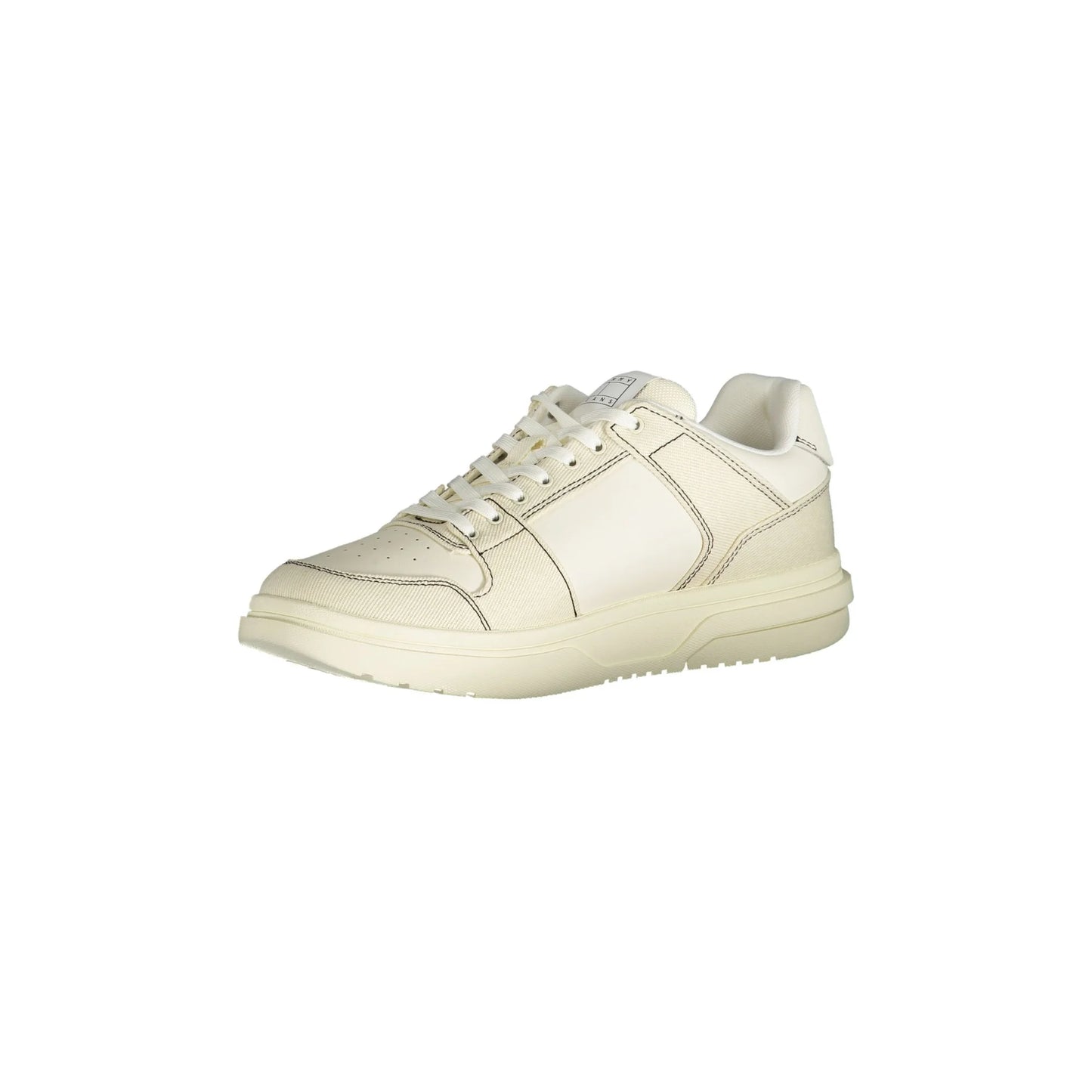 TOMMY HILFIGER Scarpe Sneakers Uomo Bianche con Dettagli a Contrasto bianco - vista 3