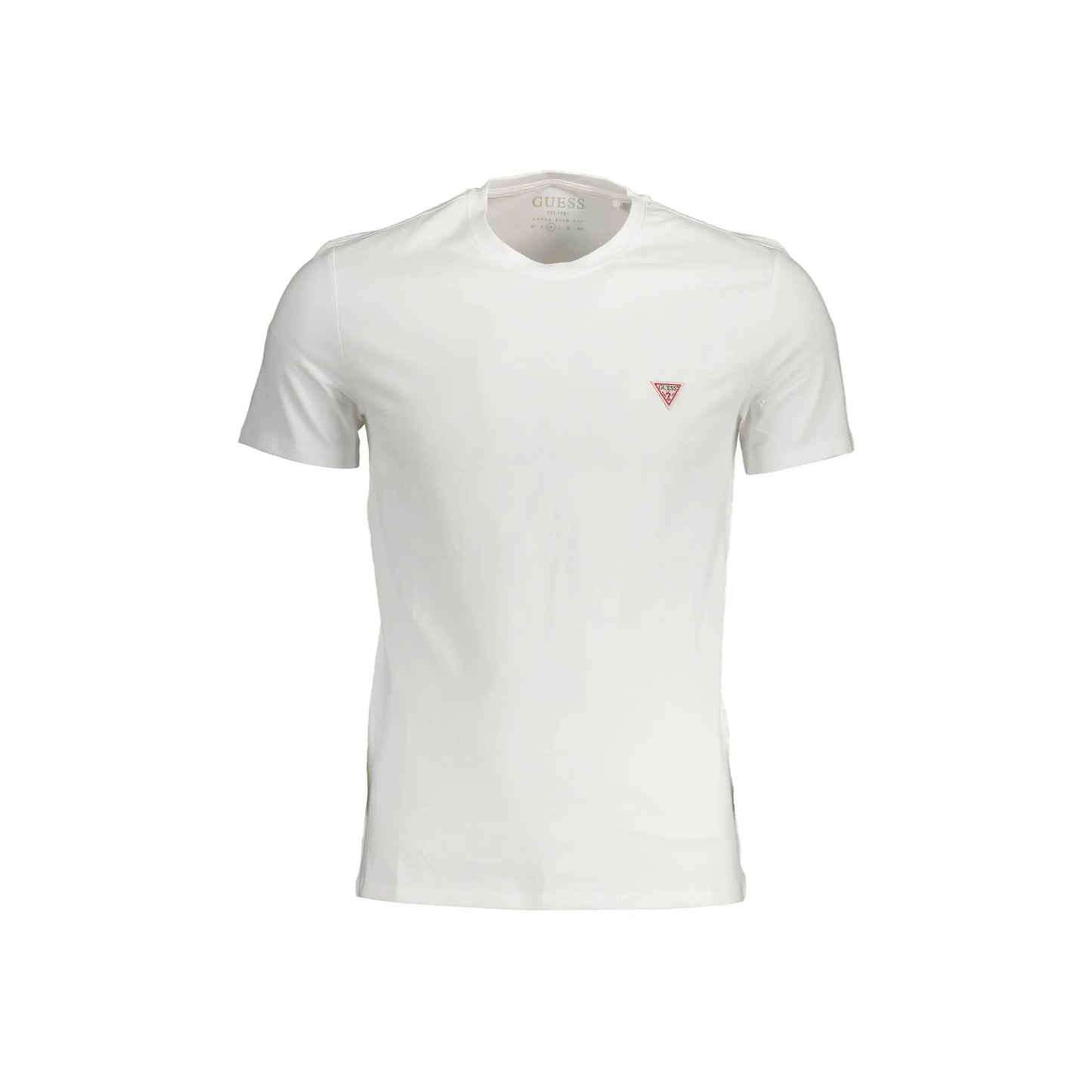 Guess Jeans T-Shirt Maniche Corte Uomo Bianca Logo Bianco - foto prodotto