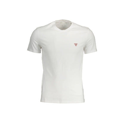Guess Jeans T-Shirt Maniche Corte Uomo Bianca Logo Bianco - foto prodotto