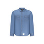 U.S. Grand Camicia Maniche Lunghe Uomo Blu Collo alla Francese Camicie - foto prodotto