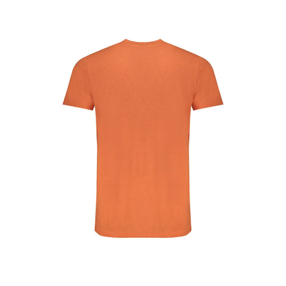 Norway 1963 T-Shirt Maniche Corte Uomo Arancione Ricamo - vista 2