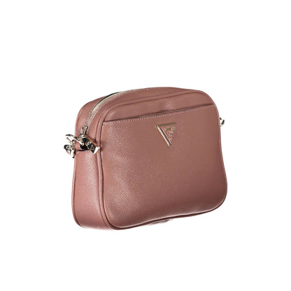 GUESS JEANS Borsa Donna a Tracolla Rosa con Chiusura Zip Borse - vista 3