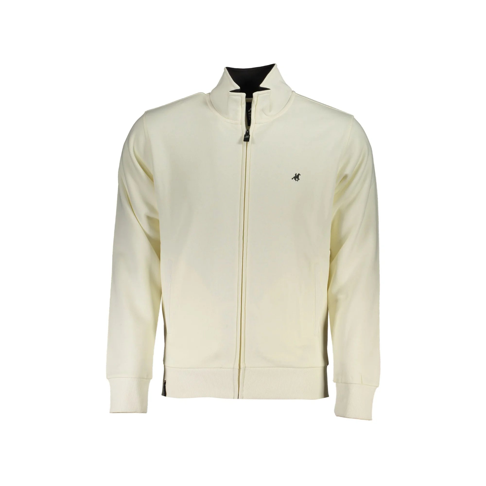 U.S. GRAND POLO FELPA CON ZIP UOMO BIANCO