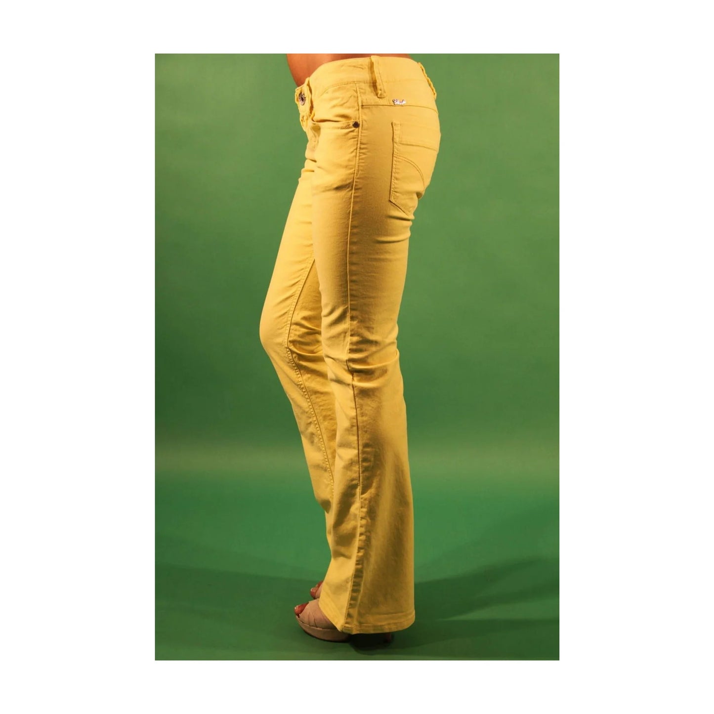 Gaudì Pantaloni Donna Giallo Logo - vista 2