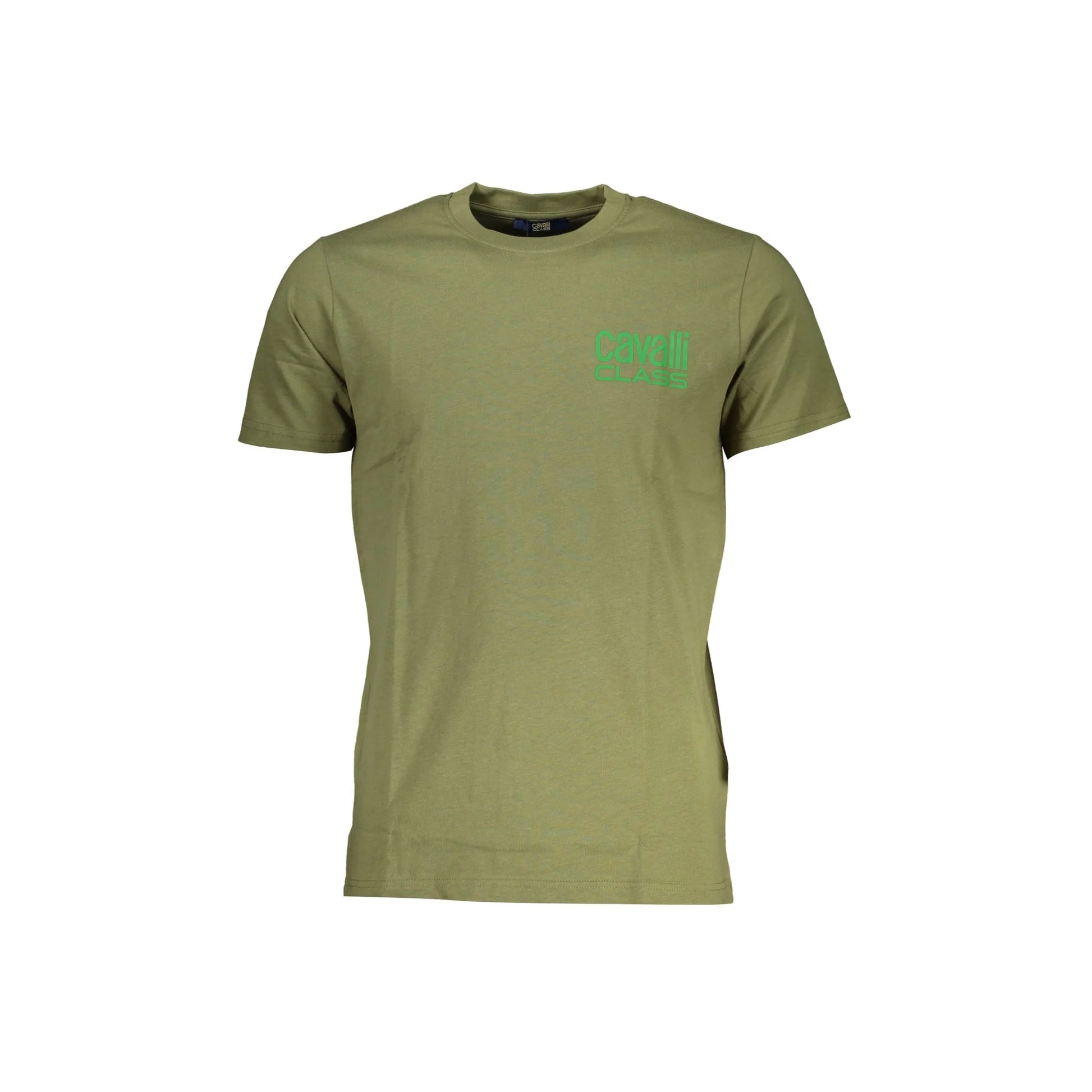 Cavalli Class T-Shirt Maniche Corte Uomo Verde Stampa - foto prodotto