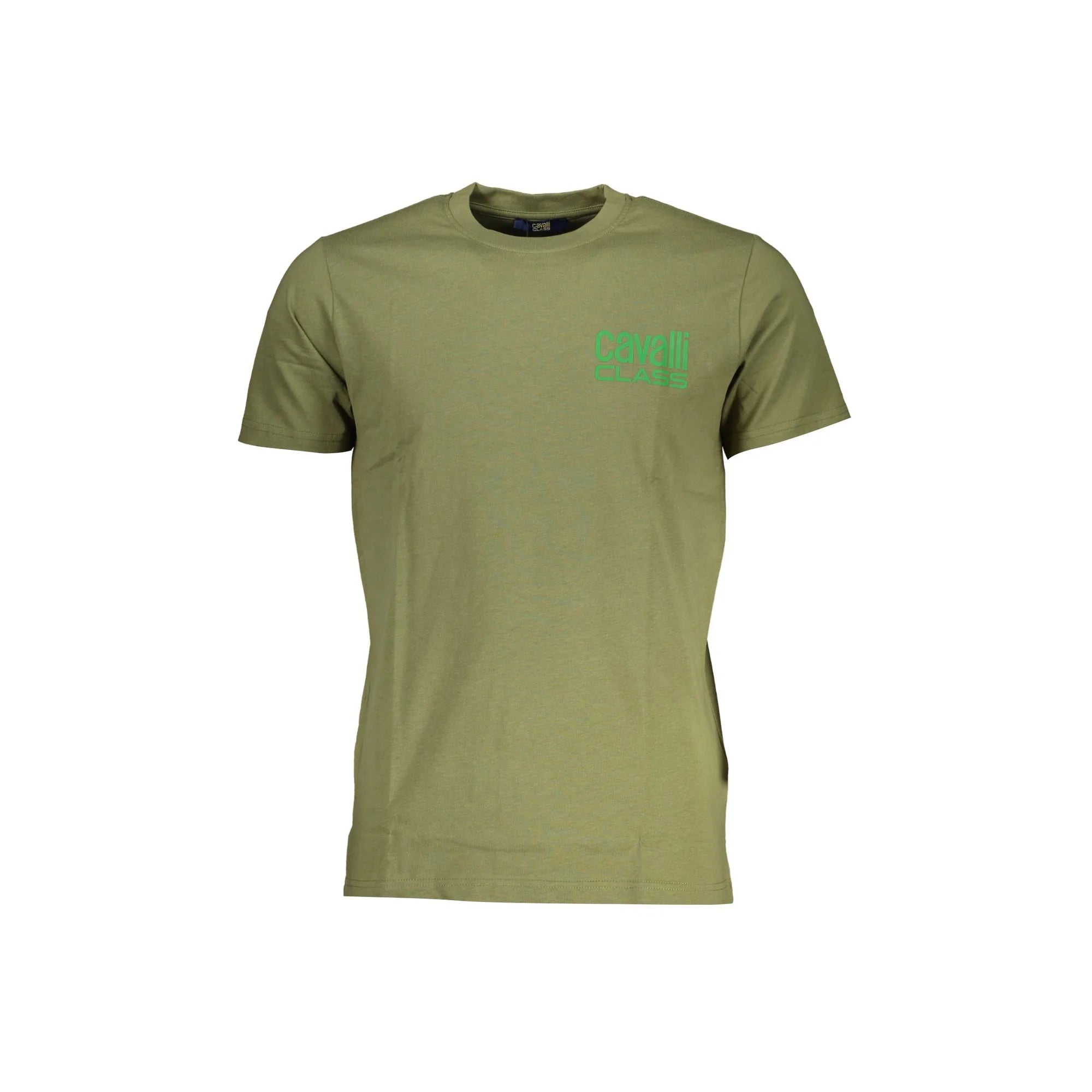 Cavalli Class T-Shirt Maniche Corte Uomo Verde Stampa - foto prodotto