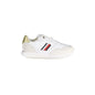 TOMMY HILFIGER Scarpe Sneakers Donna Bianche con Ricamo e Logo Bianco - foto prodotto