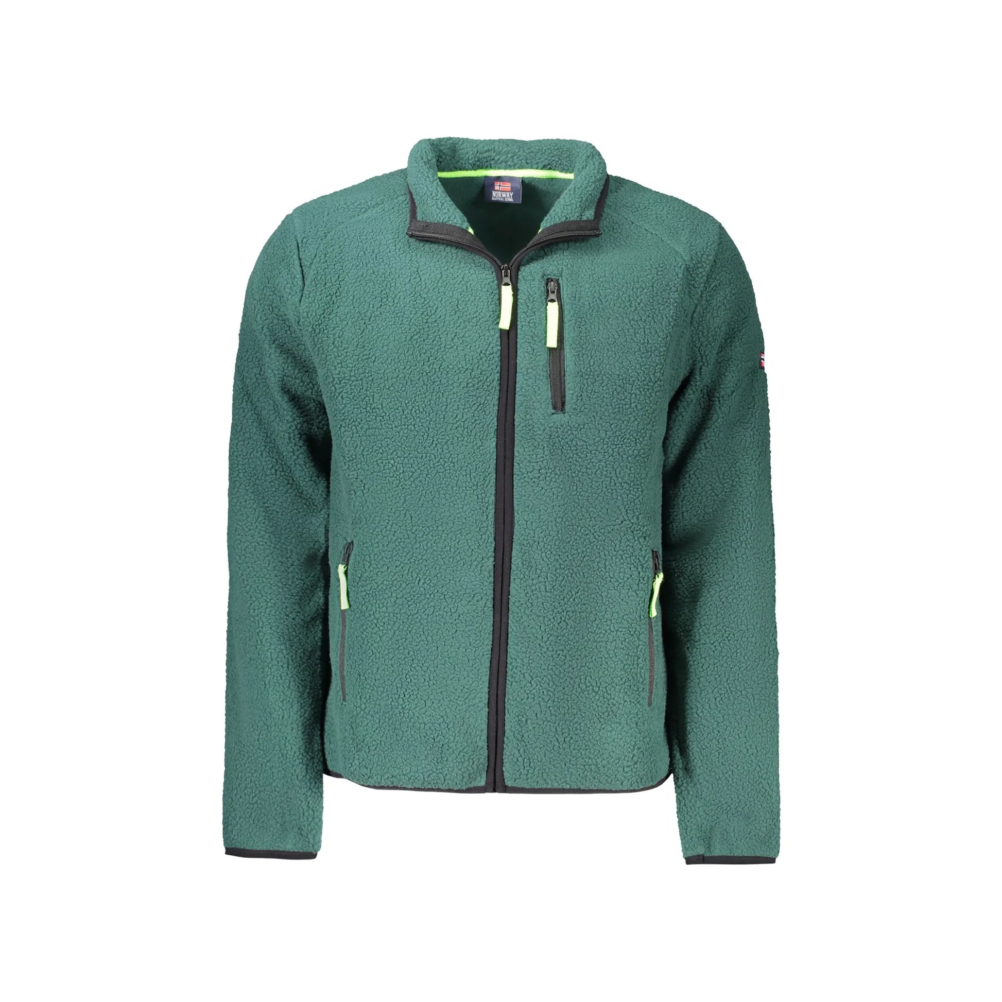 Norway 1963 Felpa Uomo Verde con Zip Tasche Applicazione Logo Felpe - foto prodotto