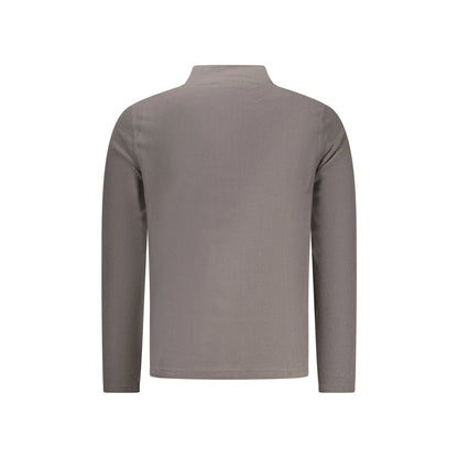 U.S. Grand Felpa Uomo Grigia Mezza Zip Pile Ricamo Logo Felpe grigio - vista 2