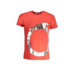 Trussardi T-Shirt Μανίκια Κοντά Ανδρική Κόκκινη Εκτύπωση Λογότυπο
