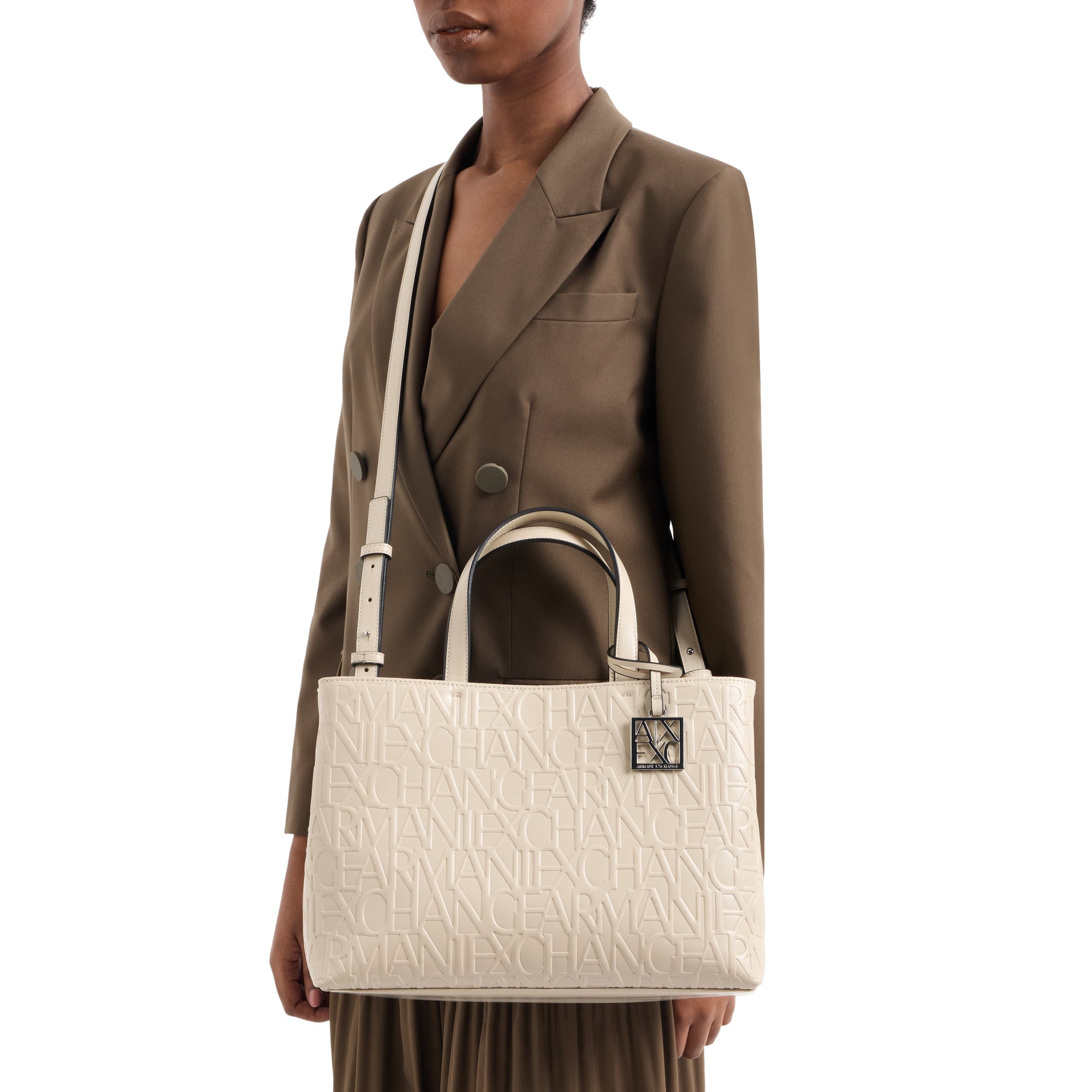 Borsa Shopper Media Donna Armani Exchange con Manici e Tracolla