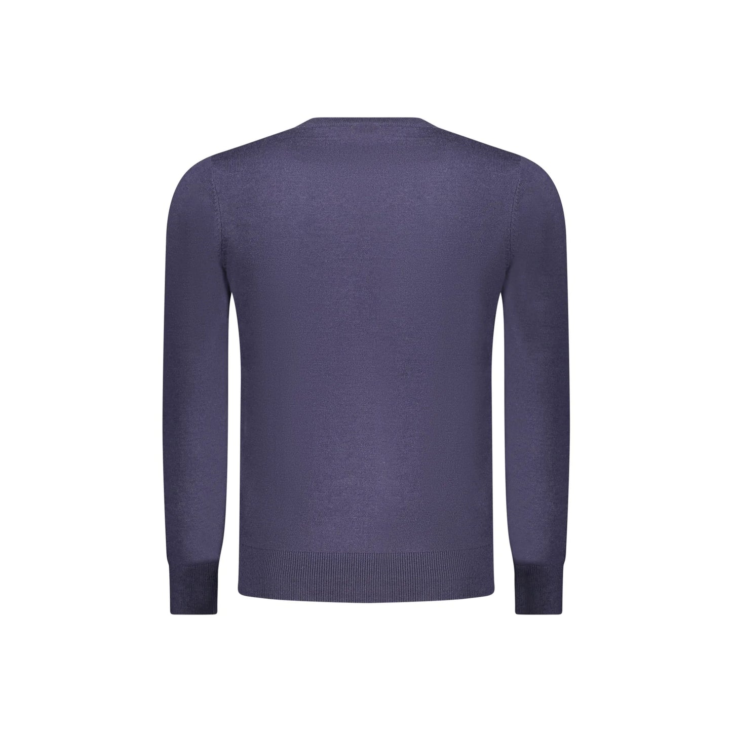Rifle Maglia Uomo Blu Girocollo Maniche Lunghe Ricamo Logo Maglie - vista 2
