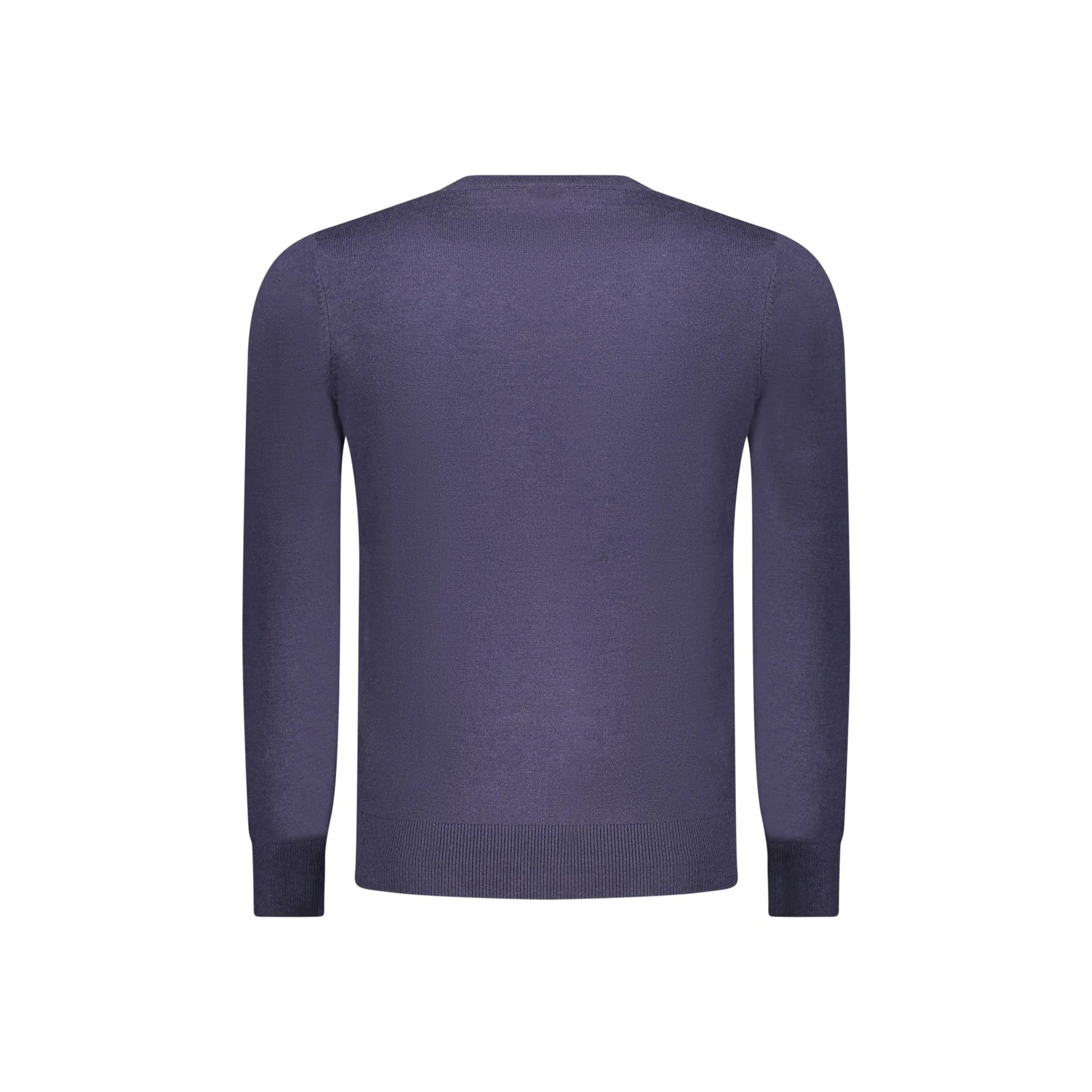 Rifle Maglia Uomo Blu Girocollo Maniche Lunghe Ricamo Logo Maglie - vista 2