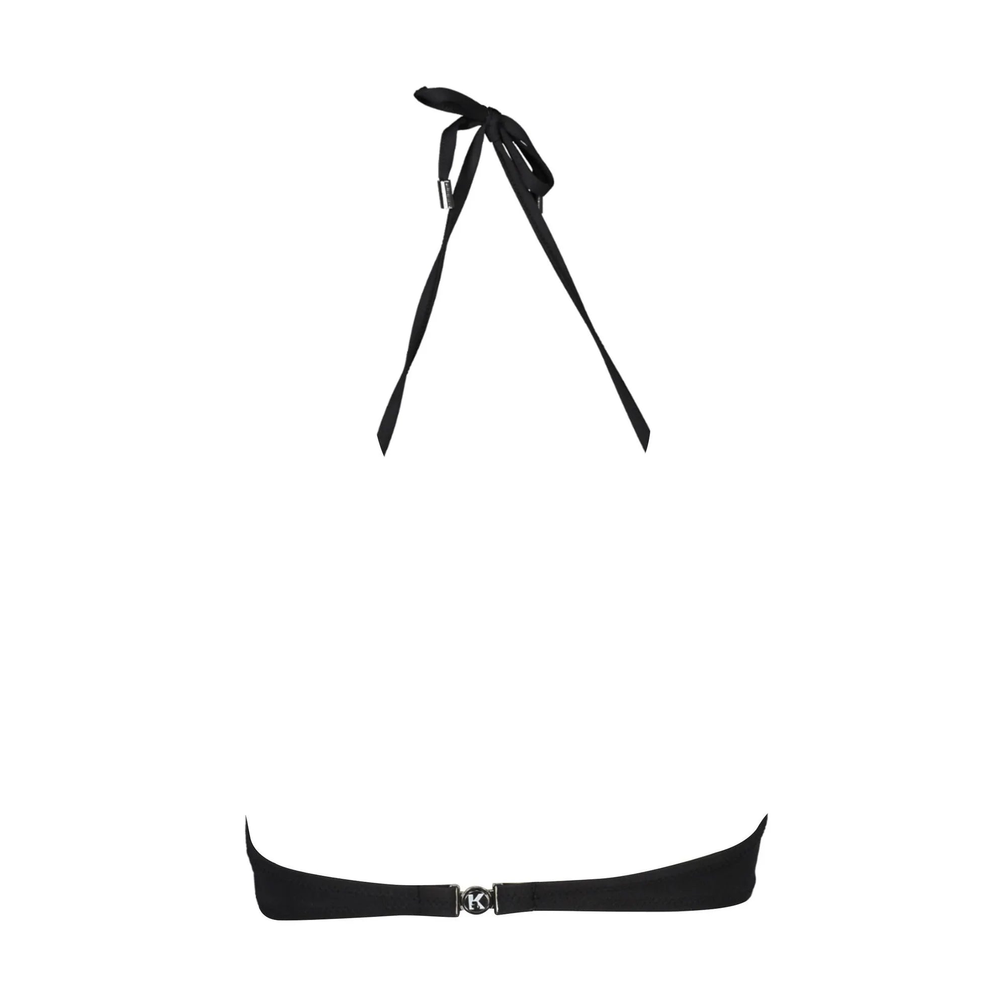 Karl Lagerfeld Beachwear Costume Mare Donna Nero Stampa Logo - vista 2