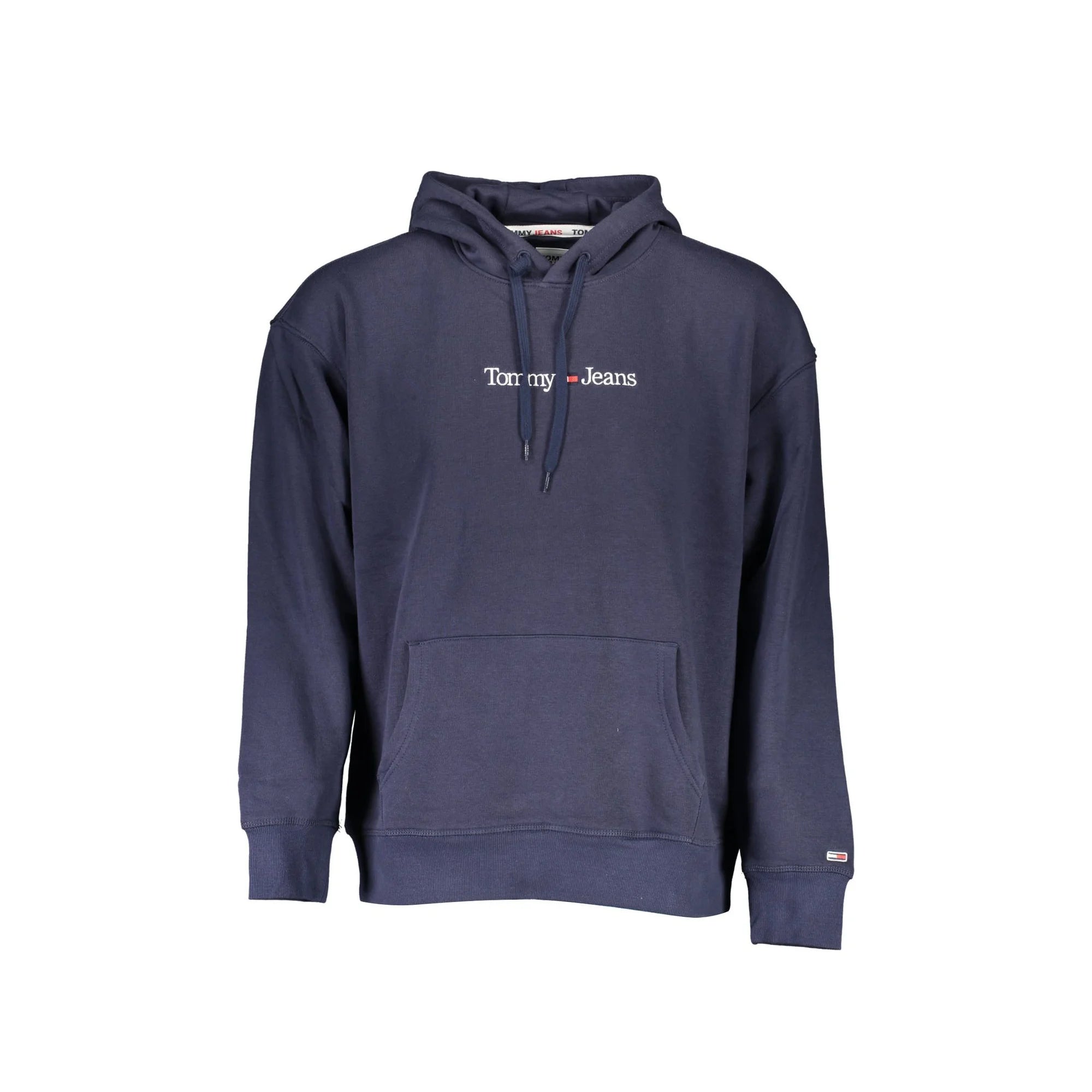 Tommy Hilfiger Felpa Uomo Blu Cappuccio Tascone Ricamo Logo Felpe - foto prodotto