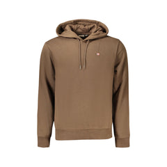 Napapijri Felpa Maniche Lunghe Uomo Marrone Ricamo Logo