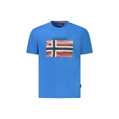 Napapijri T-Shirt Μανίκια Κοντά Ανδρική Μπλε Εκτύπωση Λογότυπο