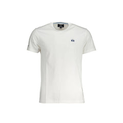 La Martina T-Shirt Krótki Rękaw Mężczyzna Biała Haft