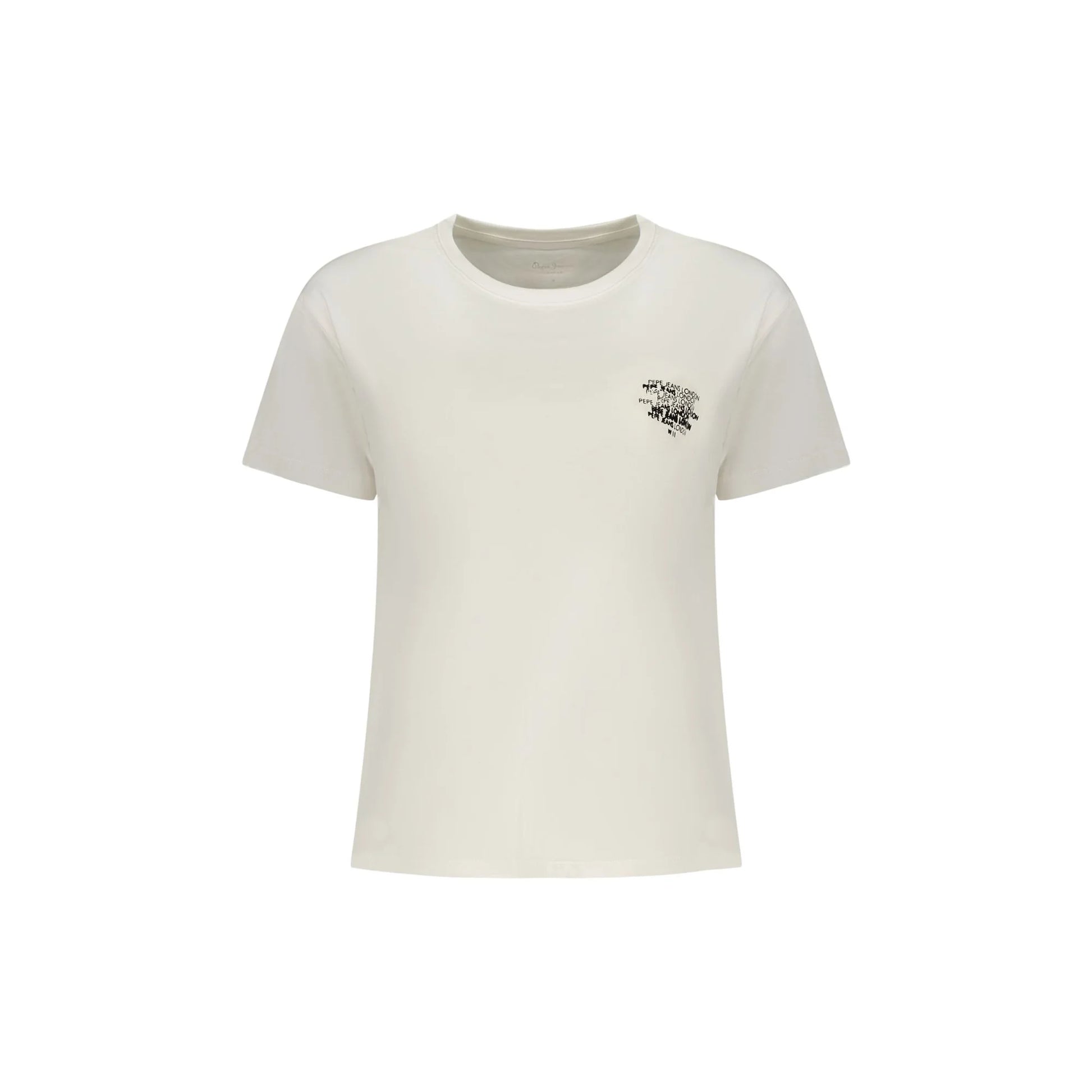 Pepe Jeans T-Shirt Maniche Corte Donna Bianca Stampa Logo Bianco - foto prodotto