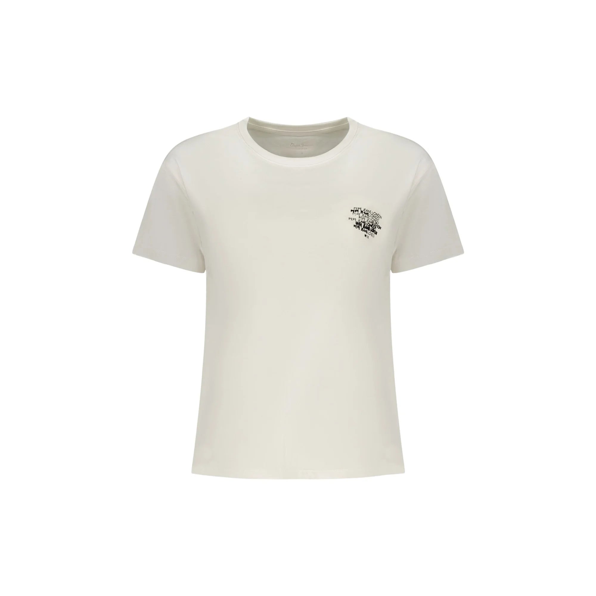 Pepe Jeans T-Shirt Maniche Corte Donna Bianca Stampa Logo Bianco - foto prodotto