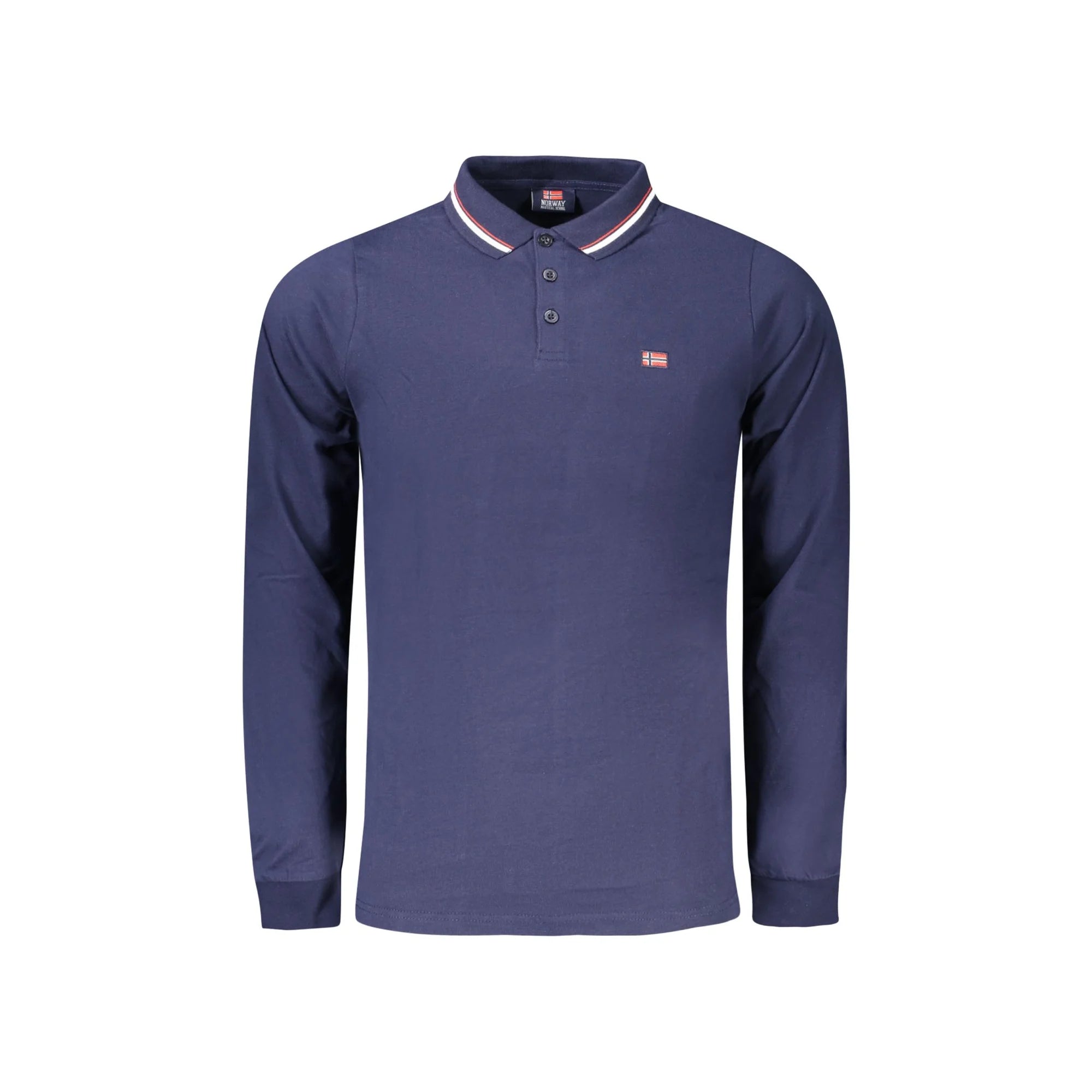 NORWAY 1963 POLO MANICHE LUNGHE UOMO BLU